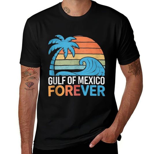 Gulf of Mexico Forever Gulf Of USA America 2025 Retro Funny  Eco-friendly Material T-Shirt