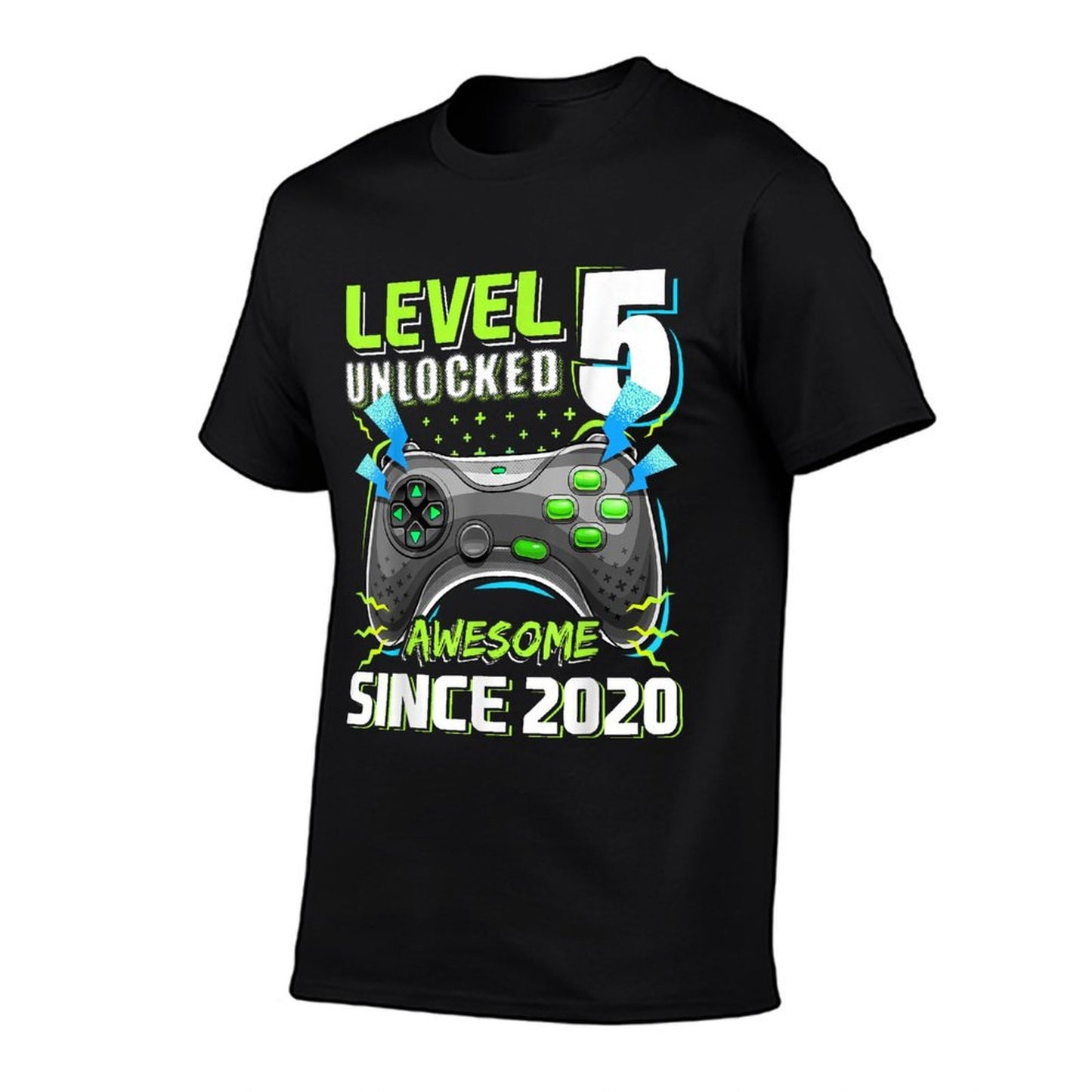 5th Birthday Boy Level 5 Gamer 5 Year Video Game Party  Fade-proof Color T-Shirt