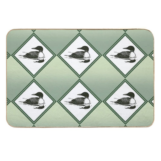 Sage Loon Diamond Pattern  Versatile Bath Mat
