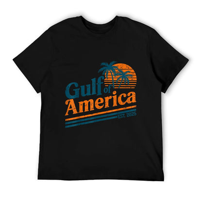 Retro Vintage Gulf Of US America 2025 American Gifts Rolled Sleeves T-Shirt