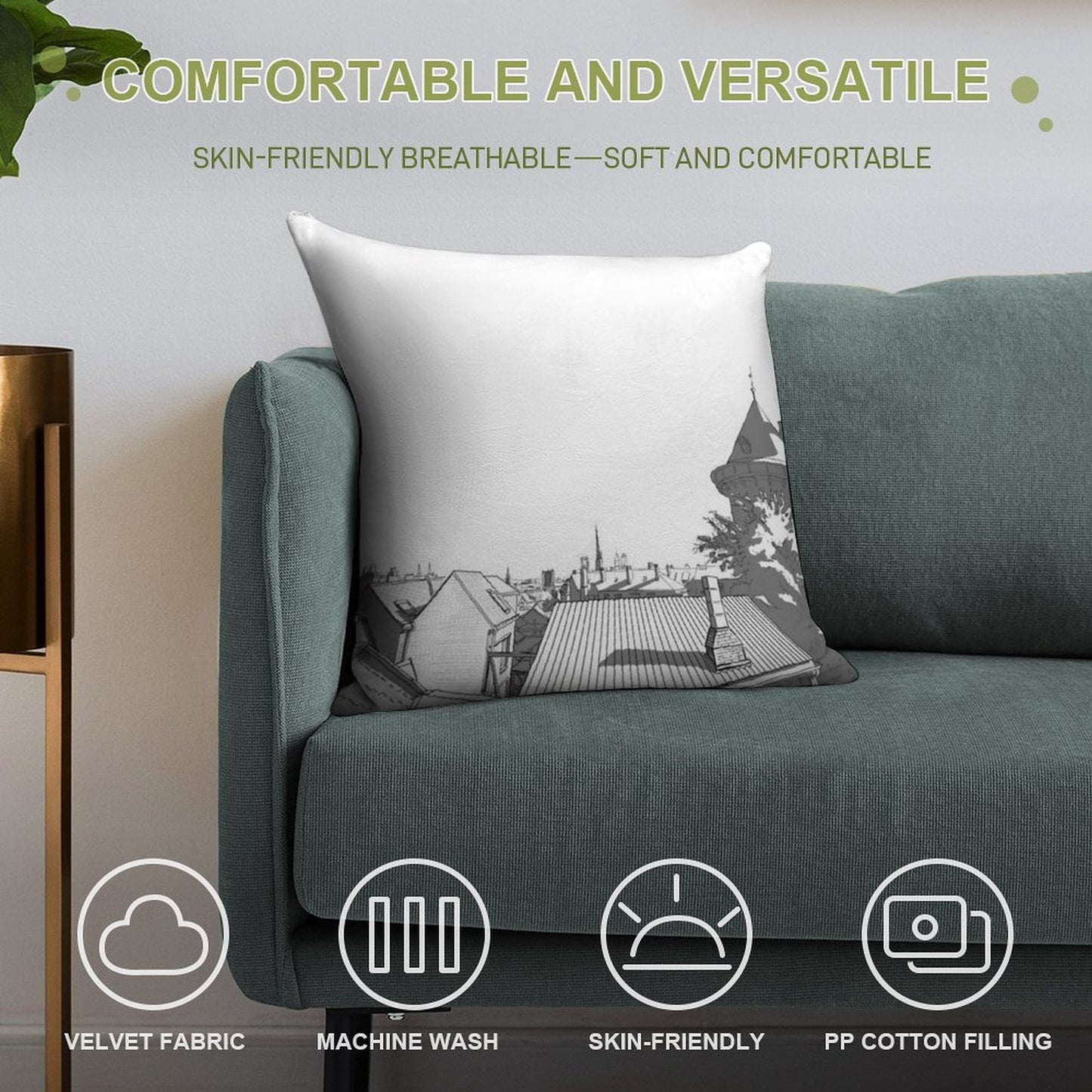 Hometown#1 Soft Style Accent Throw Pillow