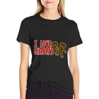 Christmas I Love Gingers Gingerbread Men  Trendy Pattern T-Shirt