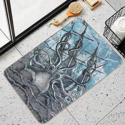 Sea Monster  Fade-Resistant Bath Mat