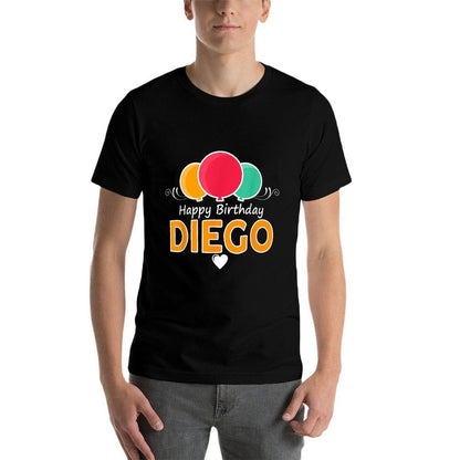 Happy Birthday Saying Diego  Fade-proof Color T-Shirt