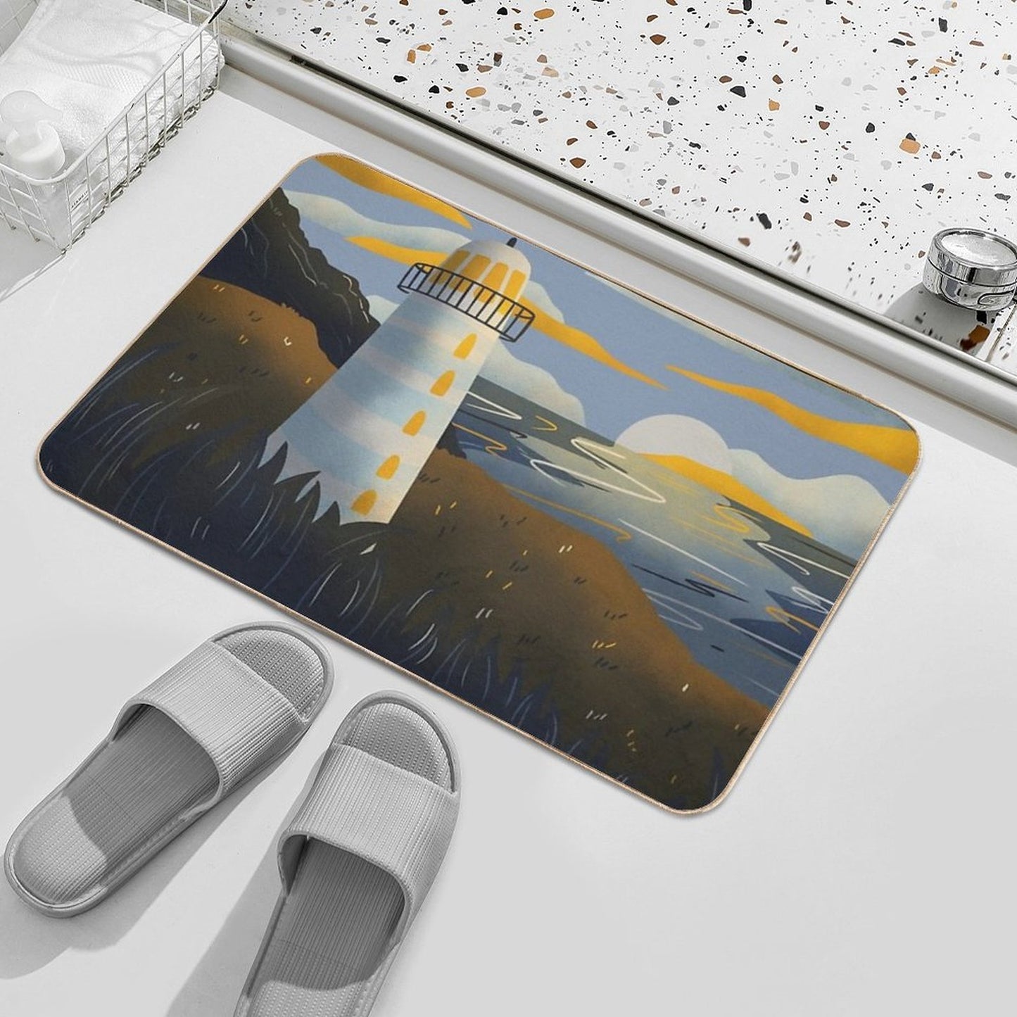 Lighthouse  Stain-Proof Bath Mat