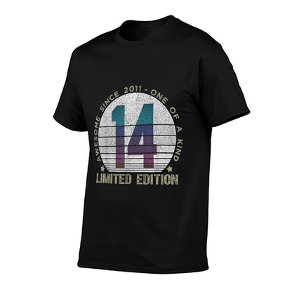 14 Year Old Gifts Vintage 2011 Limited Edition 14th Birthday  Oversized Silhouette T-Shirt