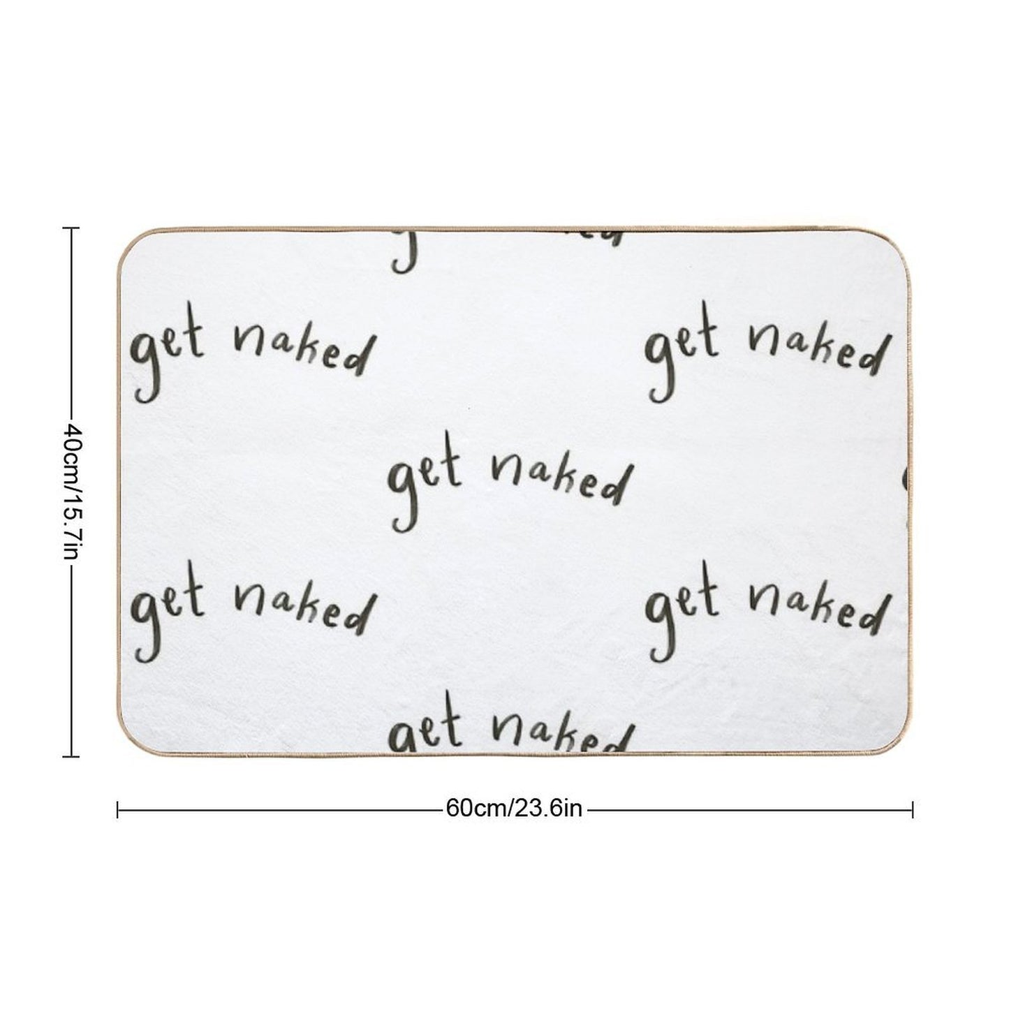 Get Naked Bathroom Art  Easy To Clean Bath Mat