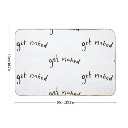 Get Naked Bathroom Art  Easy To Clean Bath Mat