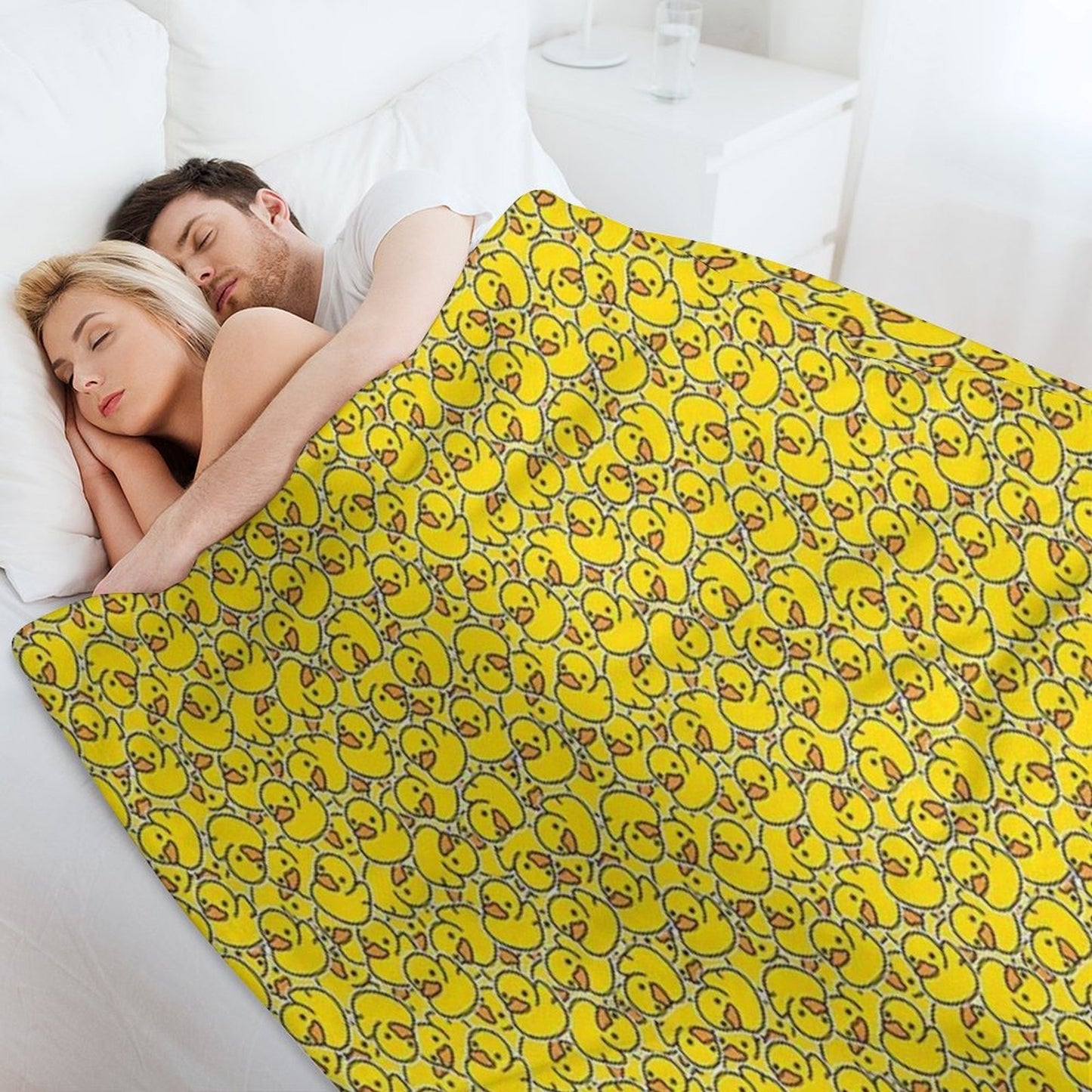 Yellow Classic Rubber Duck Versatility Throw Blanket