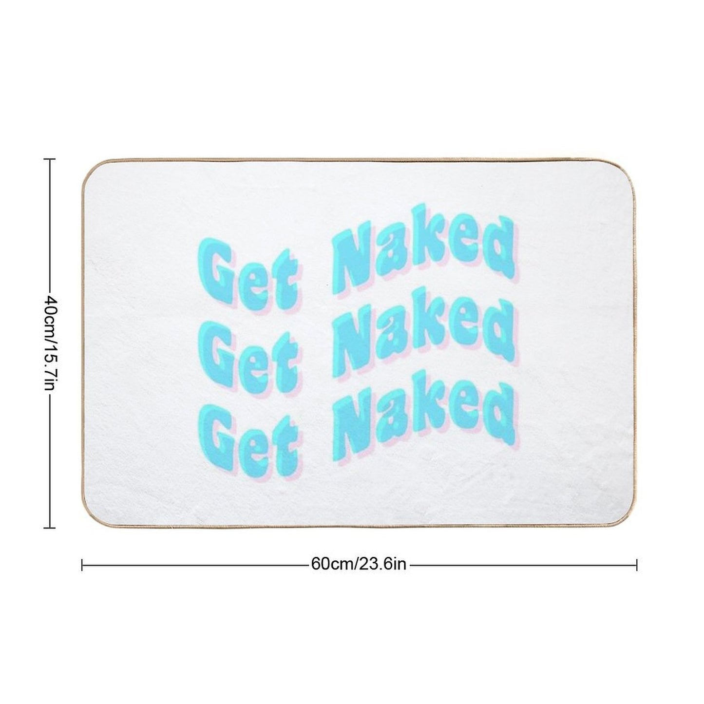 Get Naked - Blue And Pink  Long-Lasting Bath Mat