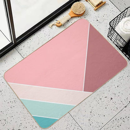 Cotton Candy Trendy Summer Home Pattern  Fade-Resistant Bath Mat