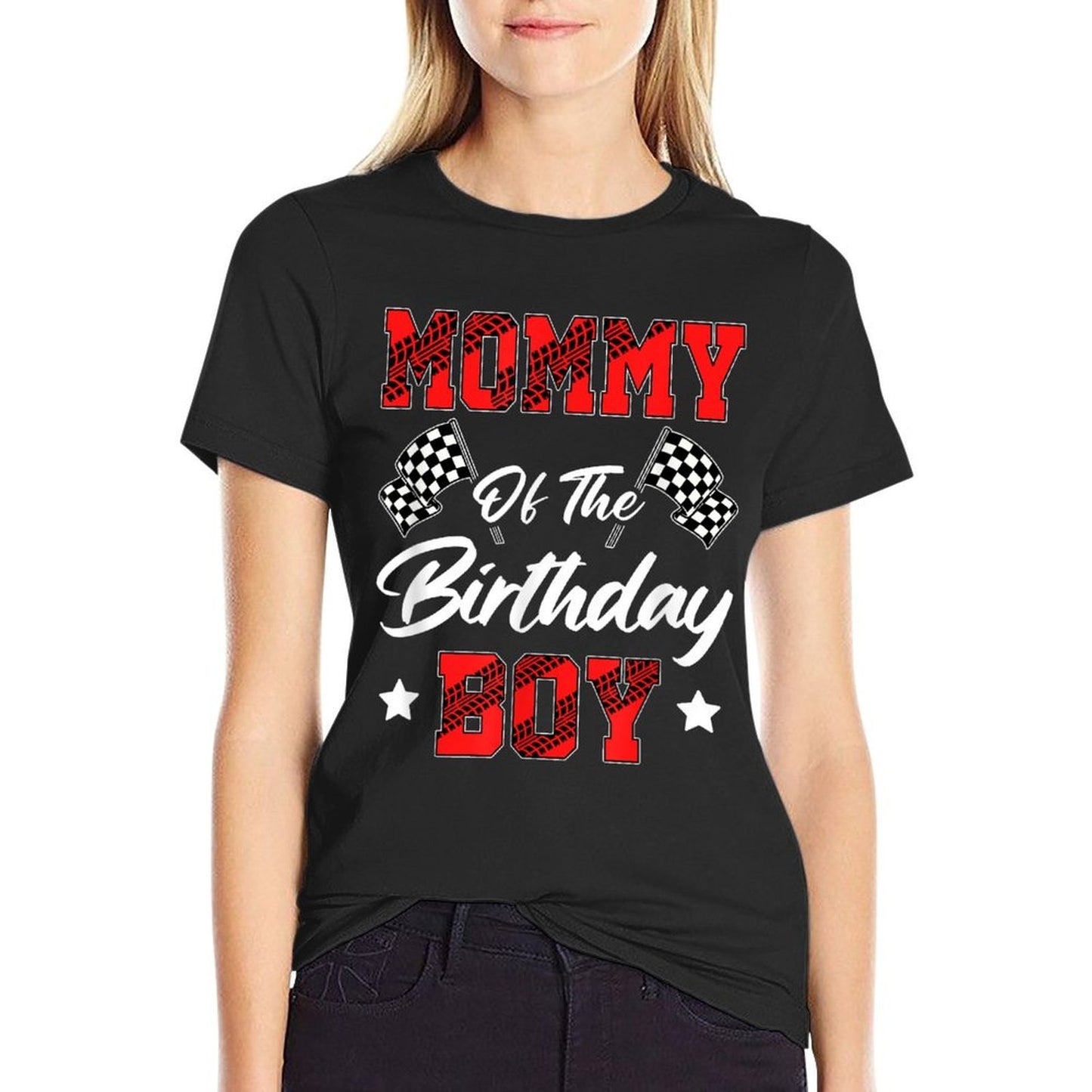 Race Car Mommy Of The Birthday Boy Racing Family Pit Crew  Lightweight T-Shirt