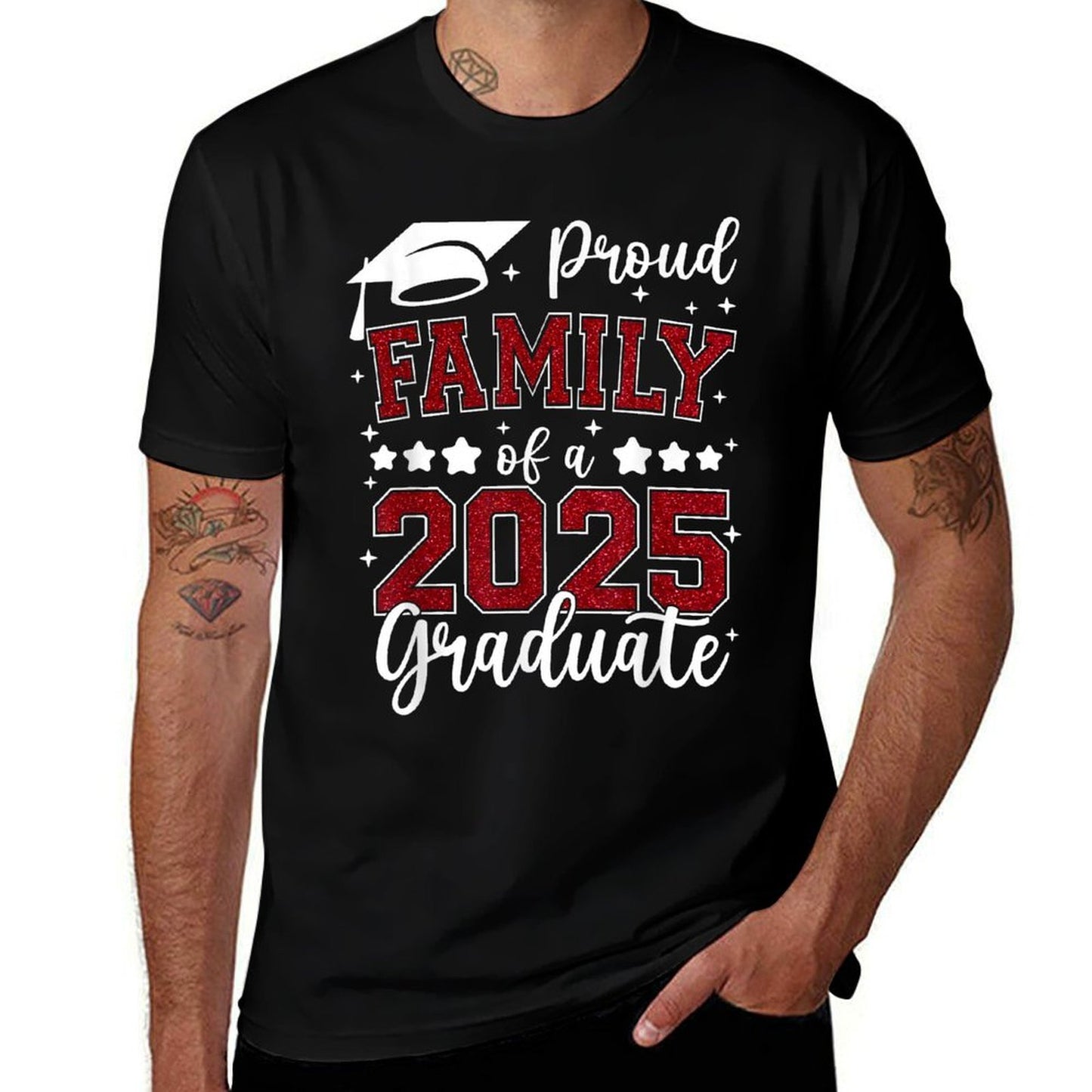 Proud Family Of 2025 Senior Graduate Graduation Family 2025  Durable T-Shirt