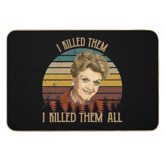 Vintage Murder She Wrote - I Killed Them I Killed Them  Rapid-Drying Bath Mat
