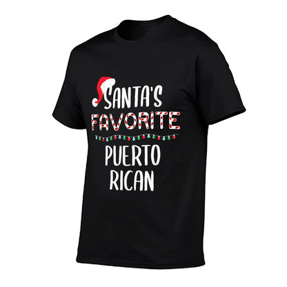 Santas Favorite Puerto Rican Pajamas Christmas Xmas  Trendy Pattern T-Shirt