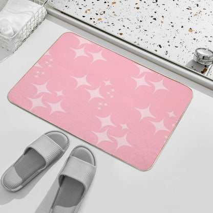 Retro1950s Mid Century Modern Pink Atomic Starburst  Versatile Bath Mat