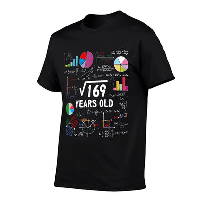 Square Root Of 169 13th Birthday 13 Year Old Math Nerd  Trendy Pattern T-Shirt