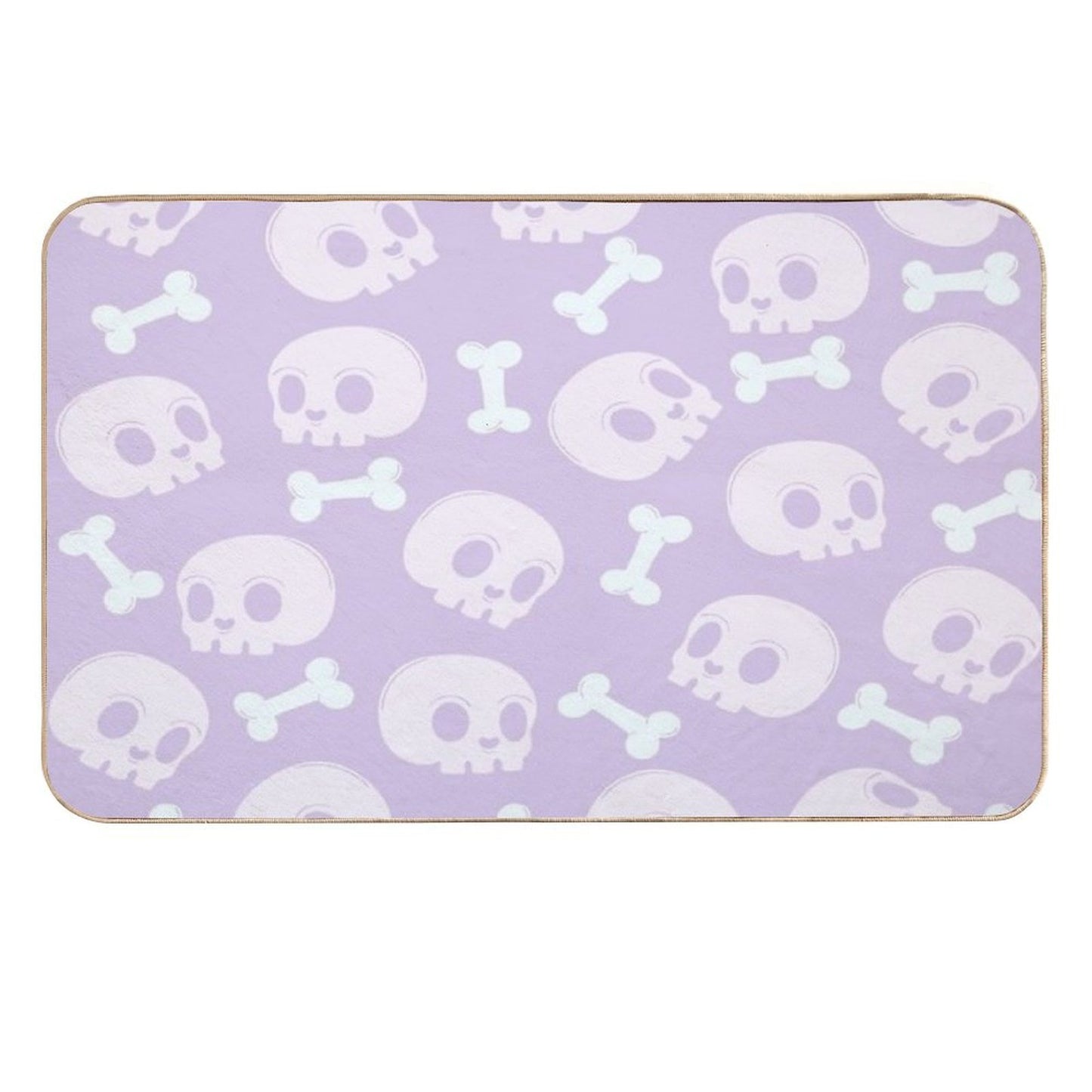 Bones An Skull  Fade-Resistant Bath Mat