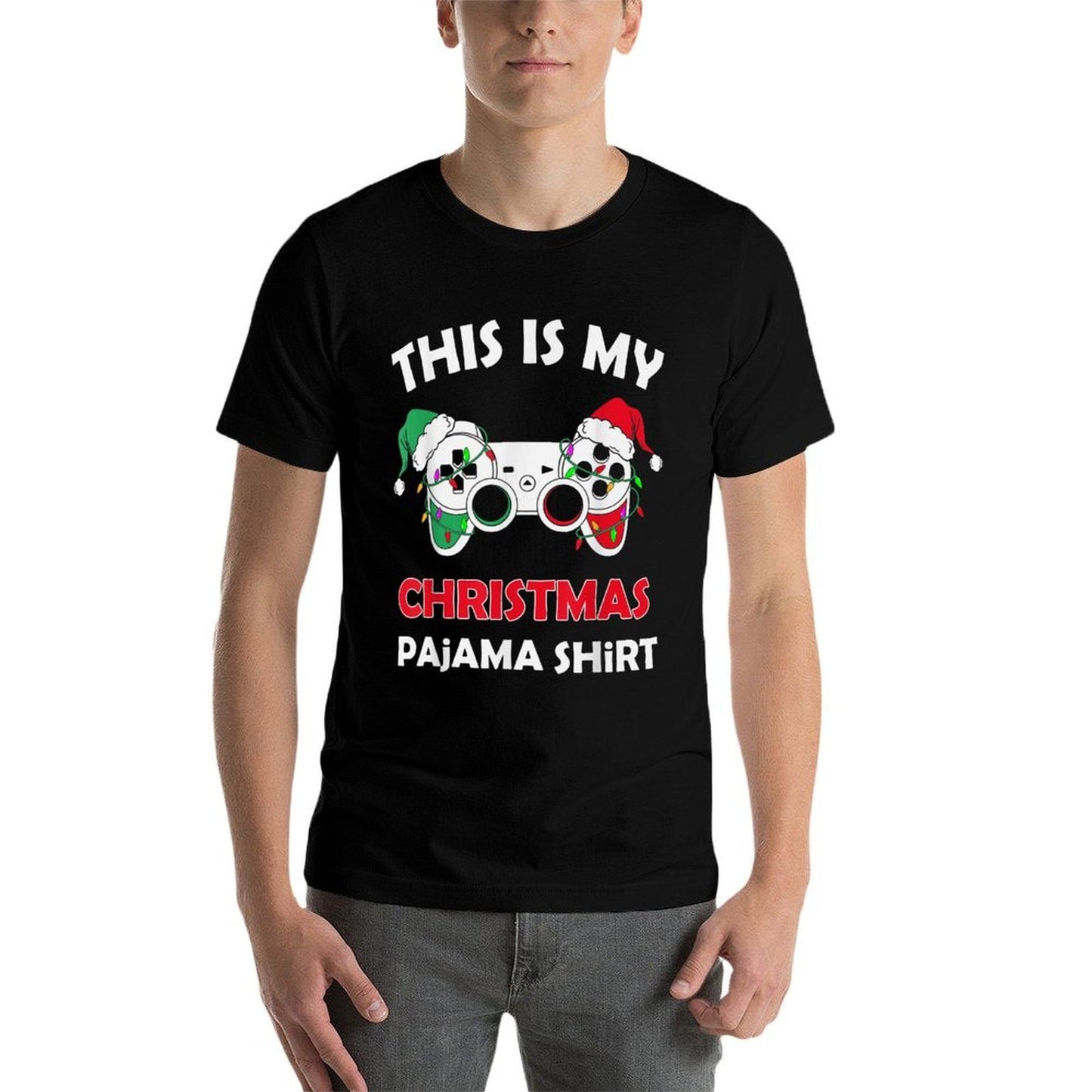 Merry This Is My Christmas Pamaja Gamer Xmas Game Gaming Tee  Moisture-wicking T-Shirt