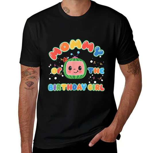 Daddy Mommy Of The Birthday Girl Melon Family Matching Funny  Polyester Blend T-Shirt