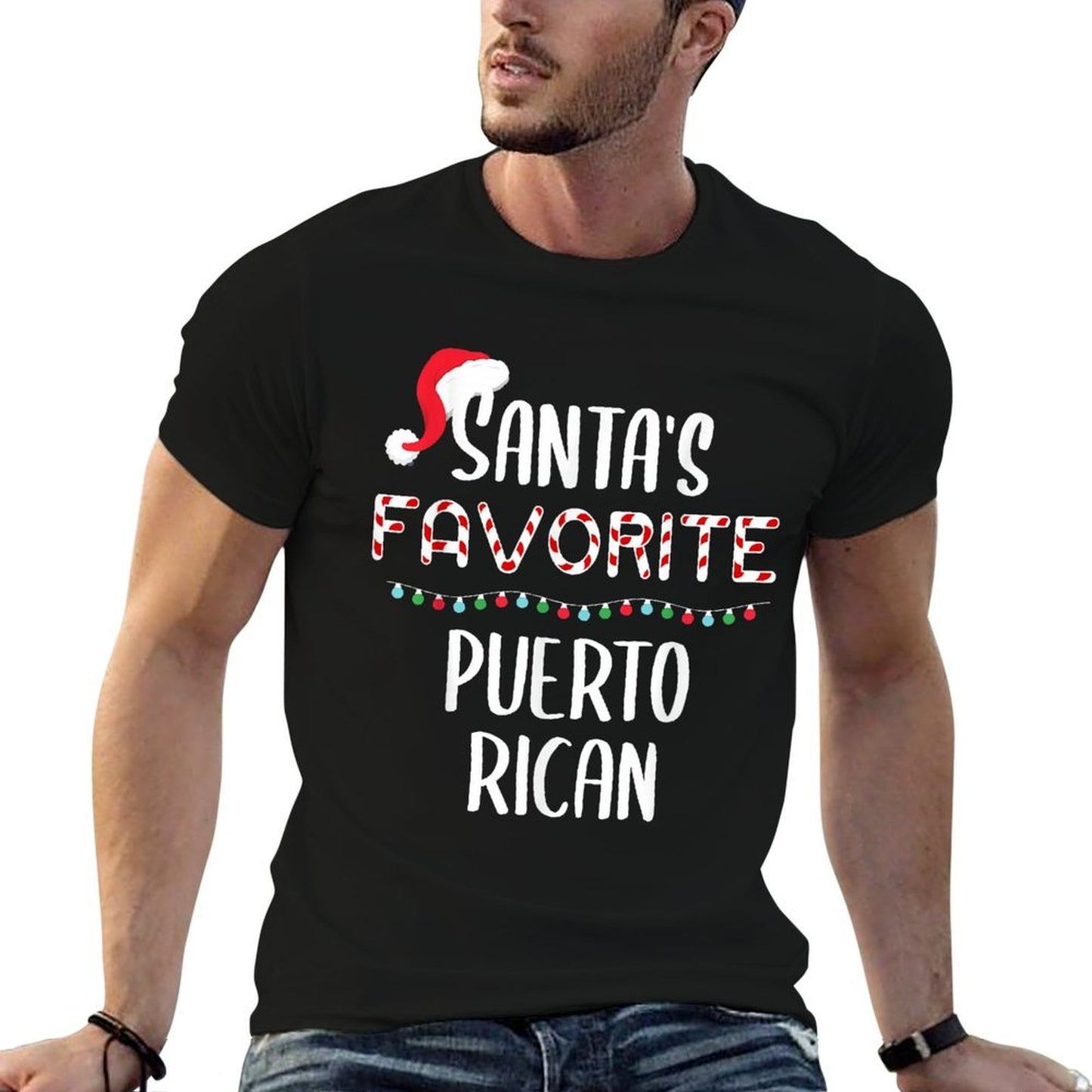 Santas Favorite Puerto Rican Pajamas Christmas Xmas  Trendy Pattern T-Shirt