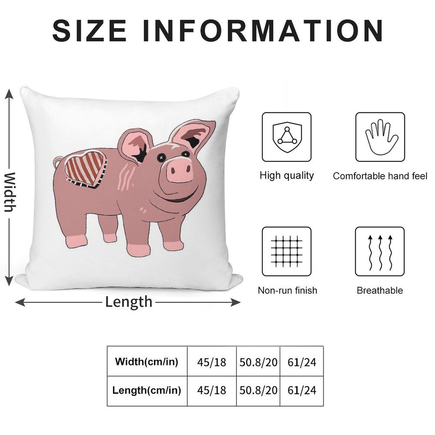 Slumberland Pig Plush Soft Skin-Friendly Throw Pillow