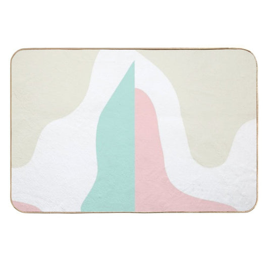 Abstract Modern Pastels  Long-Lasting Bath Mat