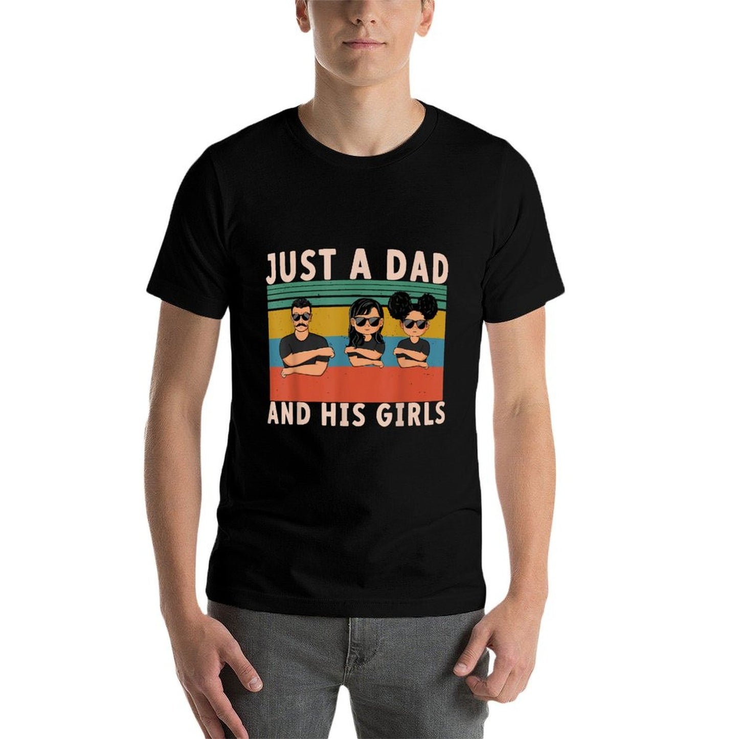 Just A Dad And His Girl Daddy Father's Day 2024  Lightweight T-Shirt