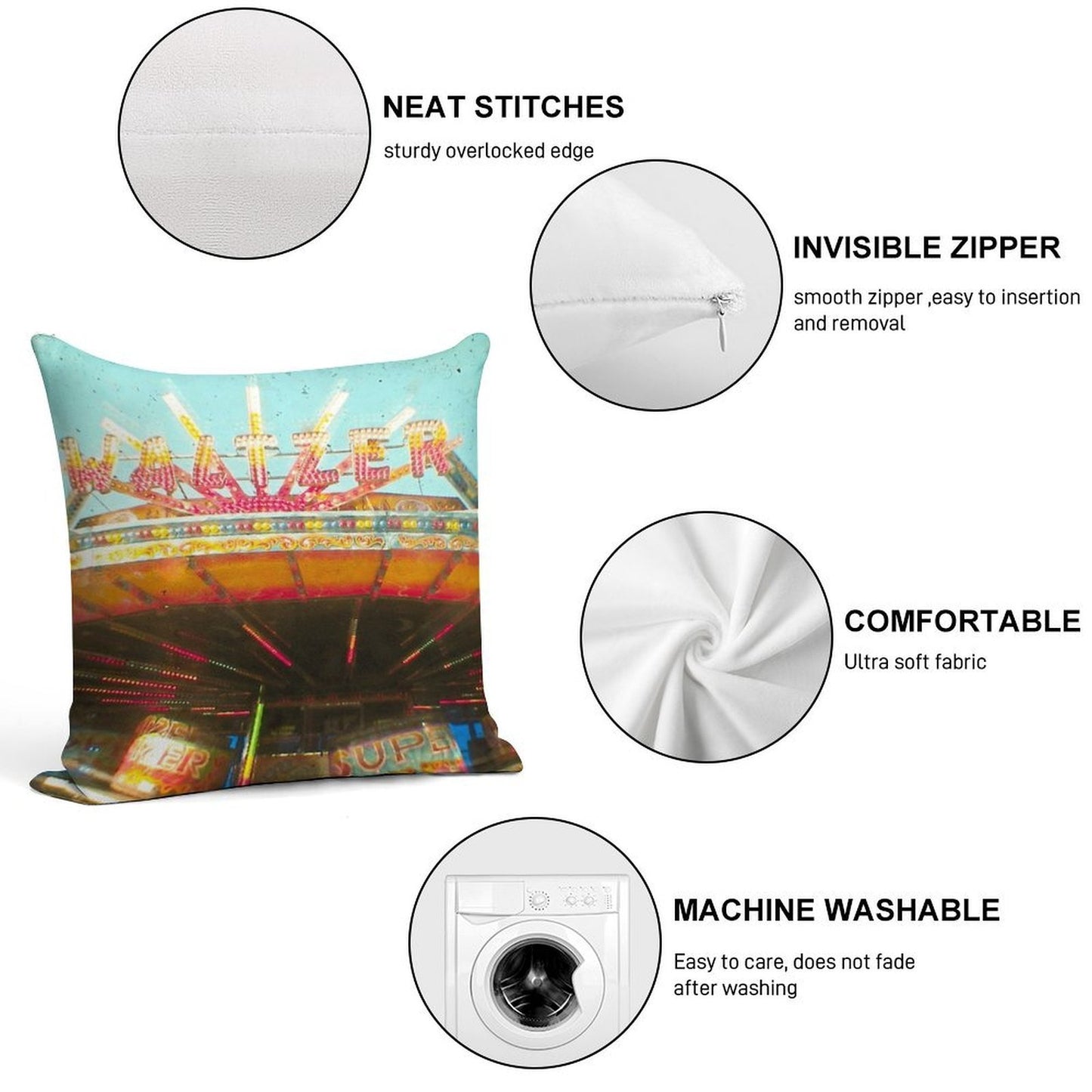 Spinning Cars Soft Warmth Comfort Throw Pillow