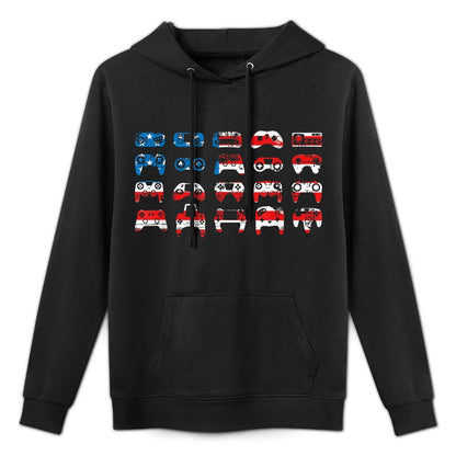 American Gamer July 4th Video Games USA Patriotic Pride Versatile Streetwear Hoodie