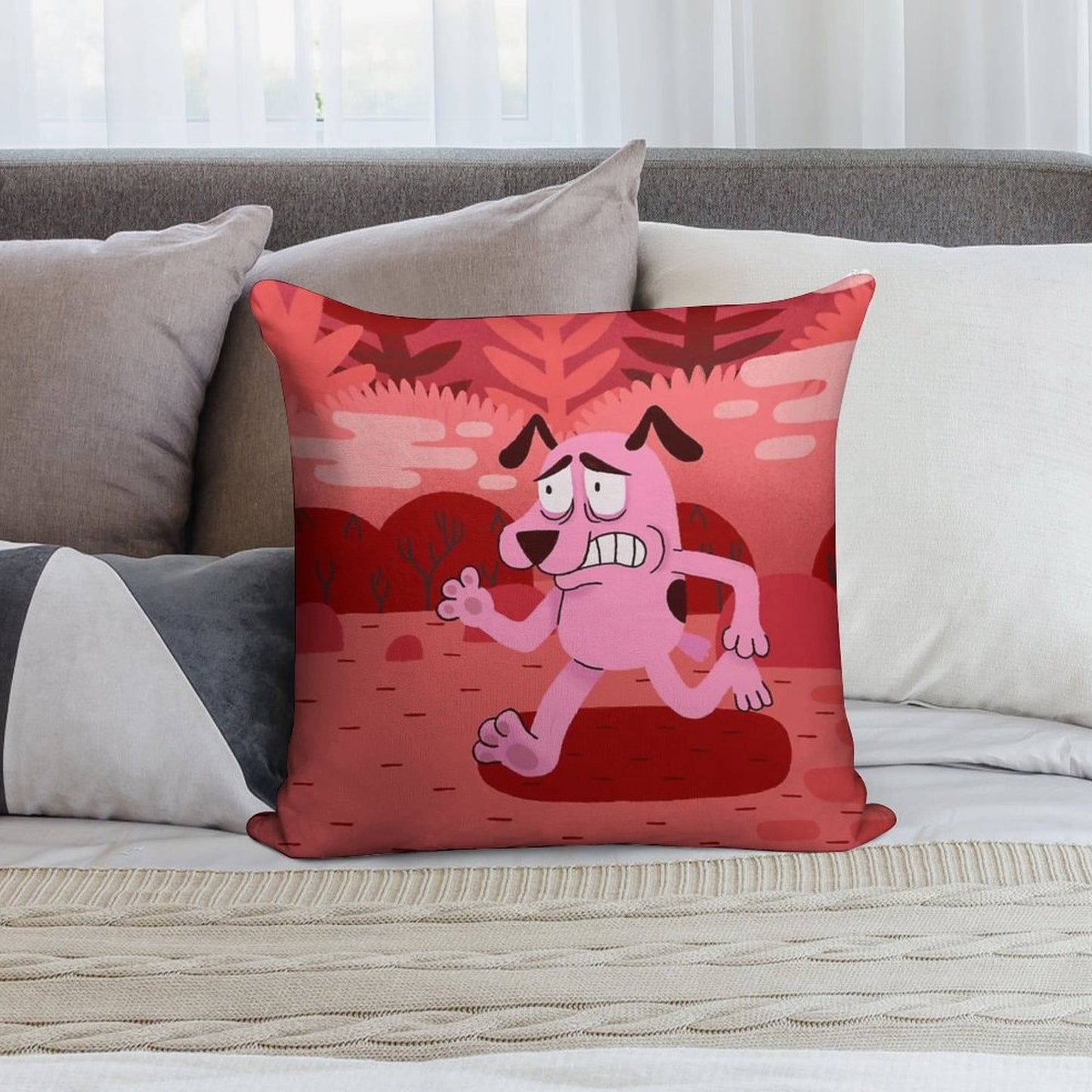 Fear And Courage Soft Fade-Resistant Throw Pillow