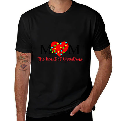 Mom The Heart of Christmas  Christmas Family Comfortable T-Shirt