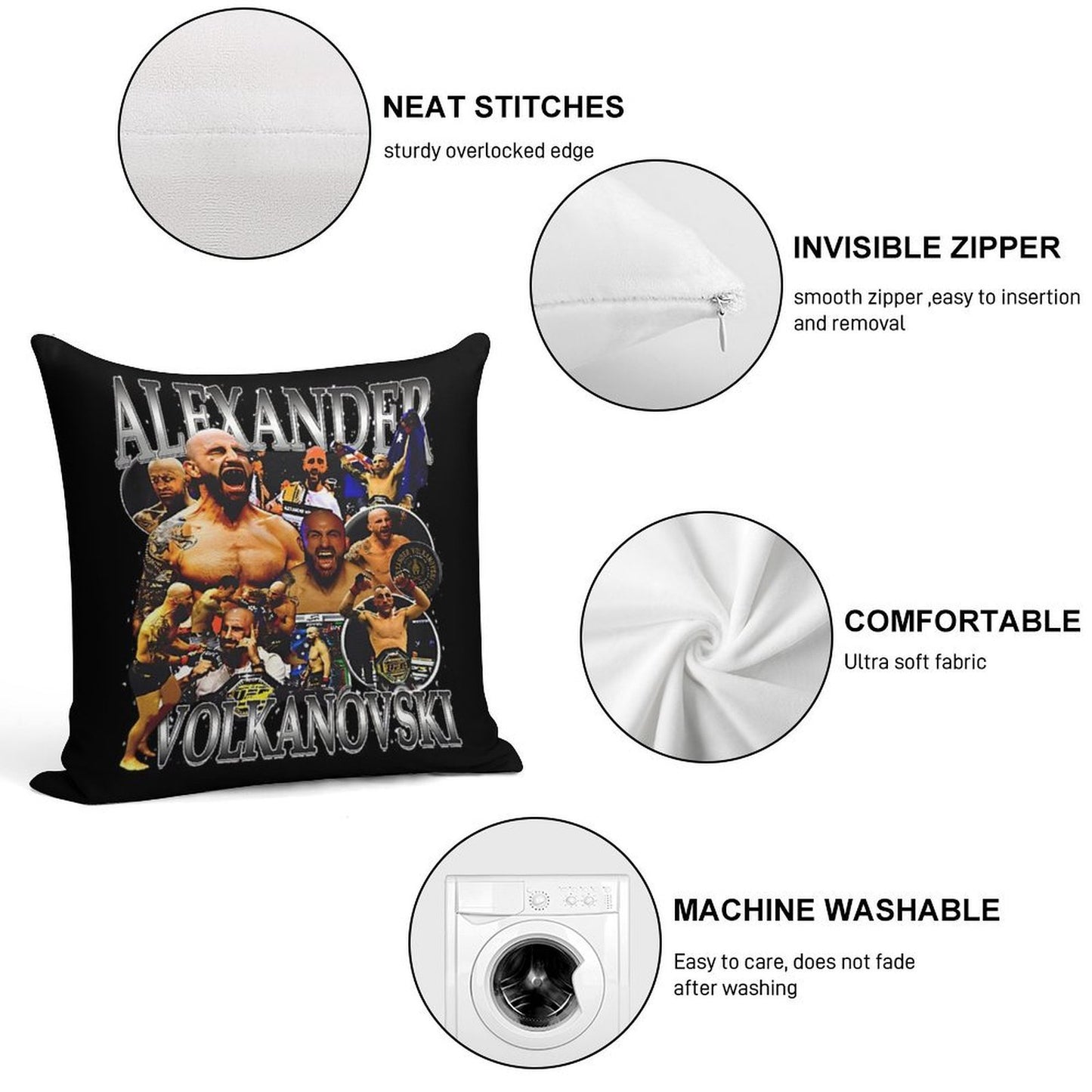 Alexander Volkanovski The Great Vintage Soft Luxury Feel Throw Pillow