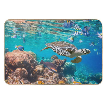 Turtle - Under The Water  Dirt-Trapping Bath Mat