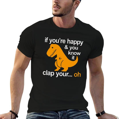 Dino Clap Your Hands Playful T-Rex And Happy Rhymes  Quick-drying T-Shirt
