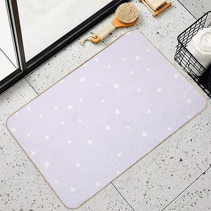 Lilac Stars  Repositionable Bath Mat