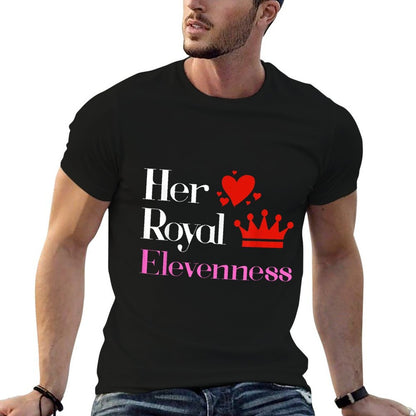 Shirt for 11 Year Old - 11th Birthday Gift Royal Elevenness  Heathered Texture T-Shirt