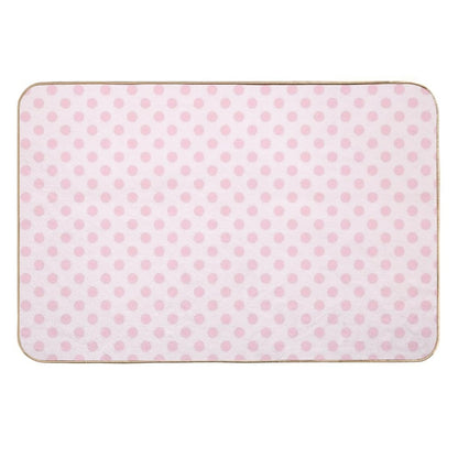 Pink Polka Dots on Soft Pink Background  Slip-Resistant Bath Mat