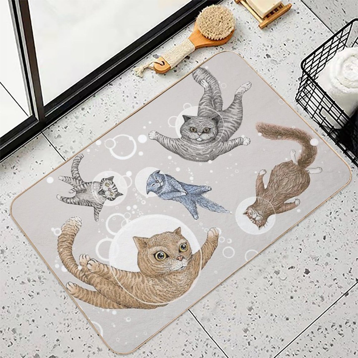 Cat  Easy Maintenance Bath Mat