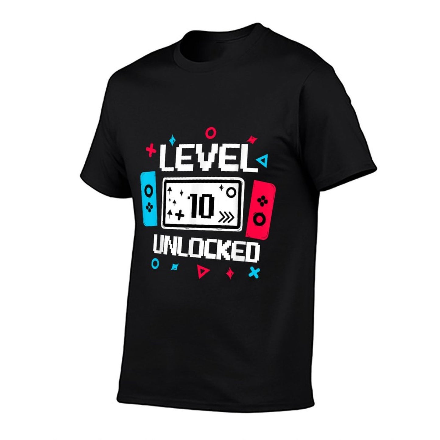 Level 10 Unlocked Gamer 10th Birthday Gift Video Game Lovers  Summer-ready Fabric T-Shirt
