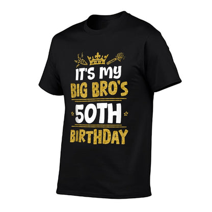 Happy It's My BIG BRO's 50th Birthday 1975 50 Years Old  Summer-ready Fabric T-Shirt