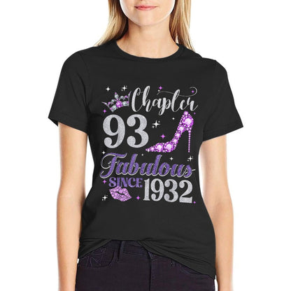 Chapter 93 Fabulous Since 1932 93rd Birthday Ladies  Stretchy T-Shirt
