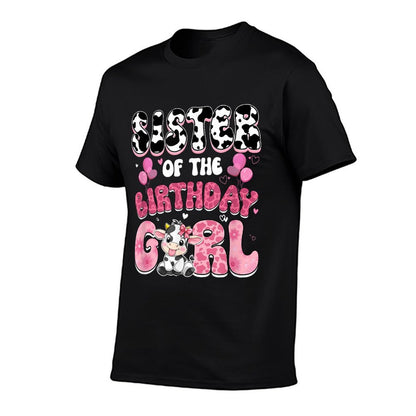 Sister Of The Birthday Girl Cow Farm Family 1St Birthday  Classic T-Shirt