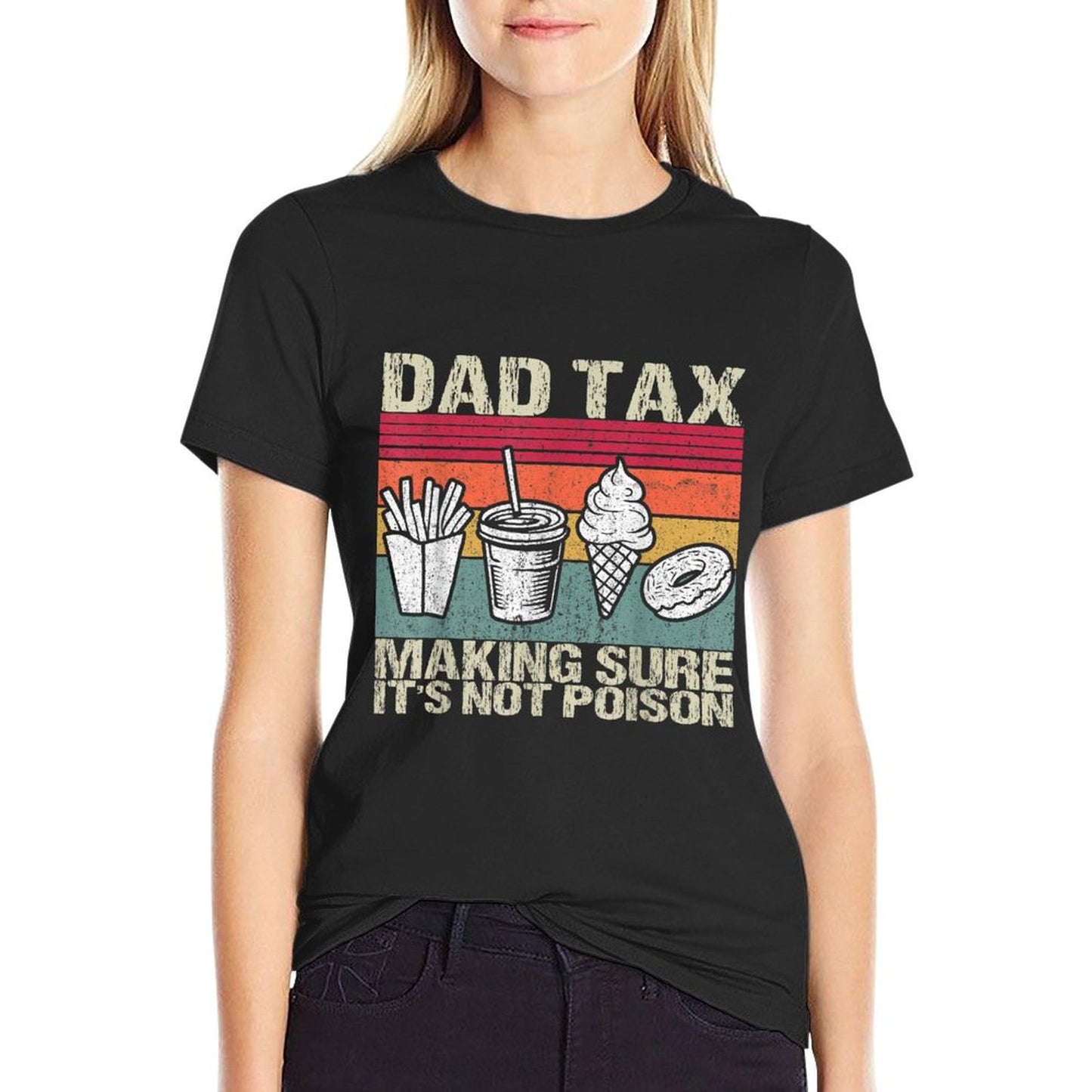 Retro Dad Tax Making Sure It's Not Poison Funny Father's Day Polyester Blend T-Shirt