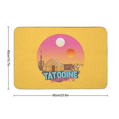 Tatooine Sunsets Vintage  Stain-Proof Bath Mat
