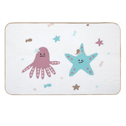 Octopus And Starfish Friends  Eco-Friendly Bath Mat