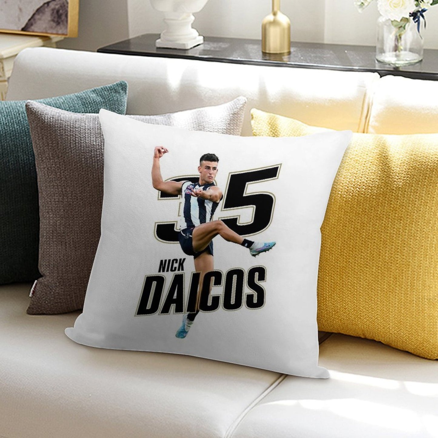 Nick Daicos Soft Multiple Sizes Throw Pillow