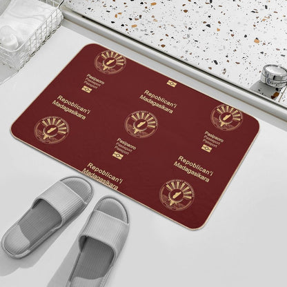 Madagascar Passport  Eco-Friendly Bath Mat