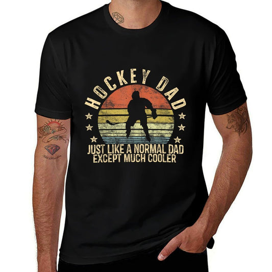 Hockey Dad Just Like A Normal Dad Except Much Cooler Player  Oversized Silhouette T-Shirt