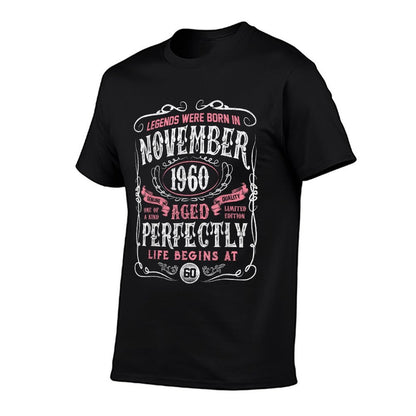 Legends Were Born In November 1960 60th Birthday Gift  Graphic-printed T-Shirt